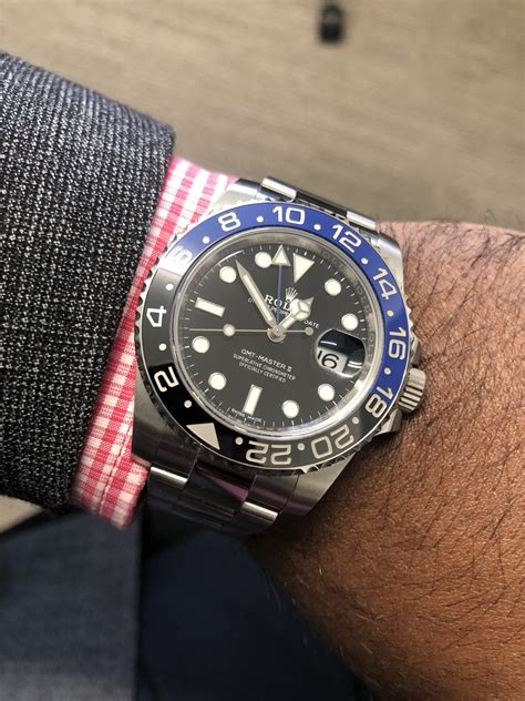 rolex batman wrist